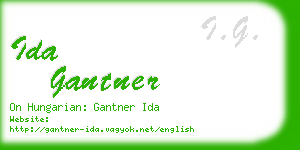 ida gantner business card